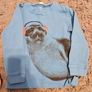 Blue Toddler Boy's Thermal Shirt